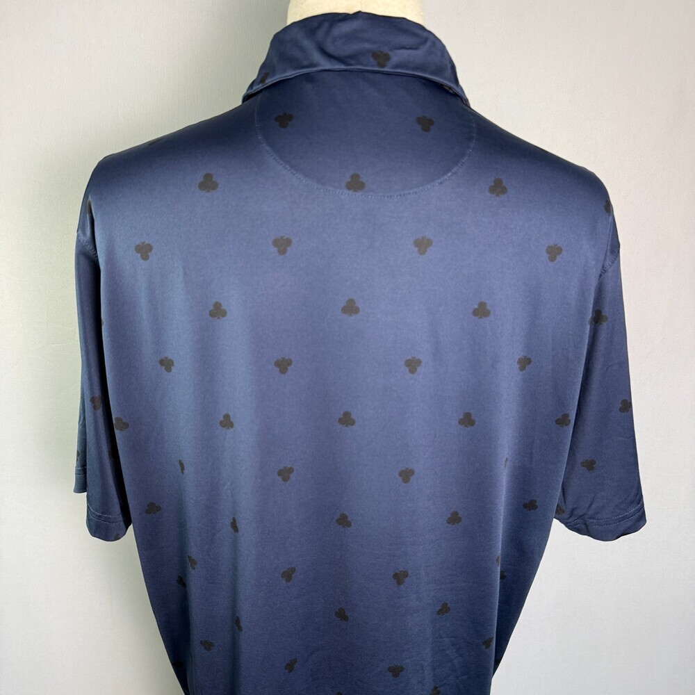 Walter Hagen Men's Navy Blue Card Clubs Novelty Print Golf Polo Shirt Sz Large - Picture 8 of 14